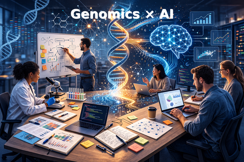 Featured image of Welcome to the Genomics × AI Blog